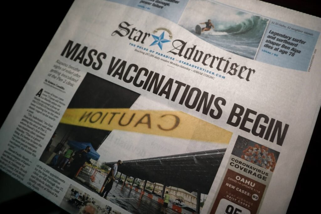 Photo newspaper headlines