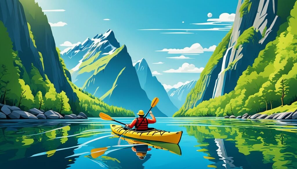 Kayak en los fiordos Kayak en los fiordos
