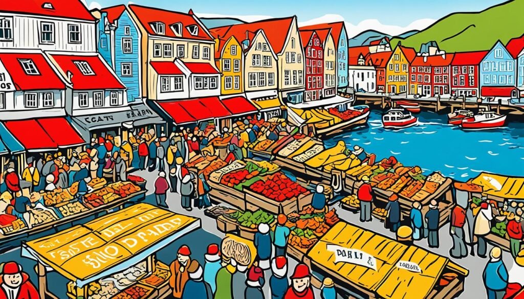 Mercado de pescado en Bergen