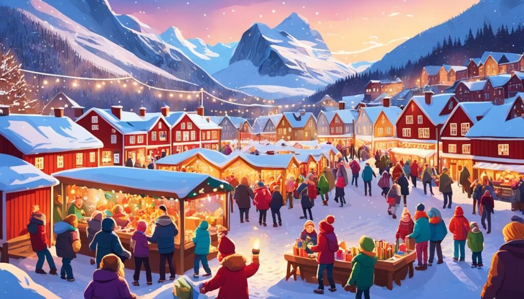 Mercado navideño noruego