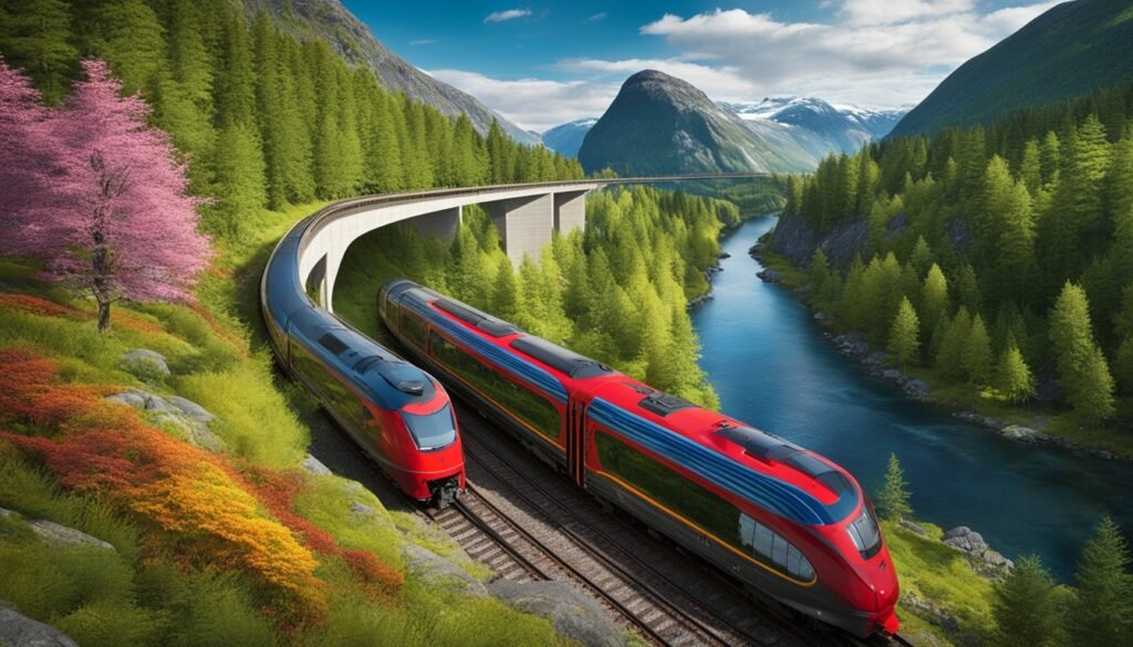 Tren panorámico en Noruega