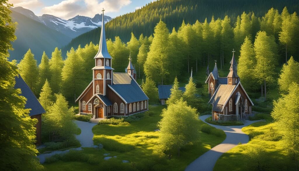 iglesias de madera en Noruega