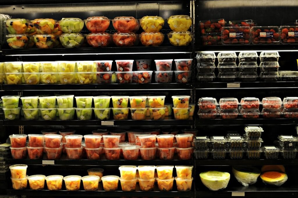 Photo Norwegian supermarket shelves