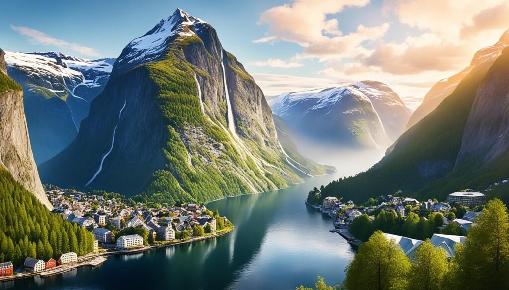 paisajes naturales del Geirangerfjord paisajes naturales del Geirangerfjord