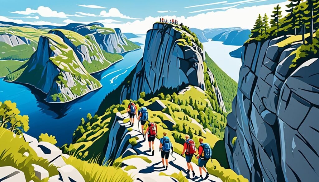 senderismo en Preikestolen senderismo en Preikestolen