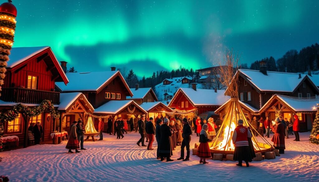Celebraciones Festivas en Pueblos Noruegos