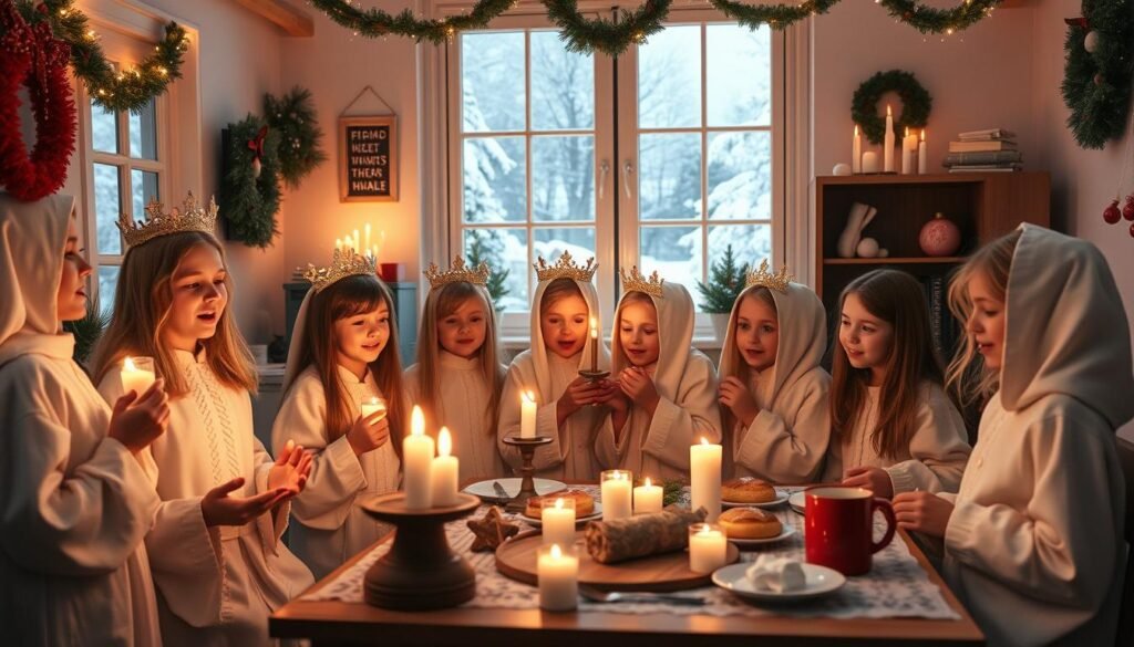 Celebraciones de Santa Lucía en Escuelas Noruegas