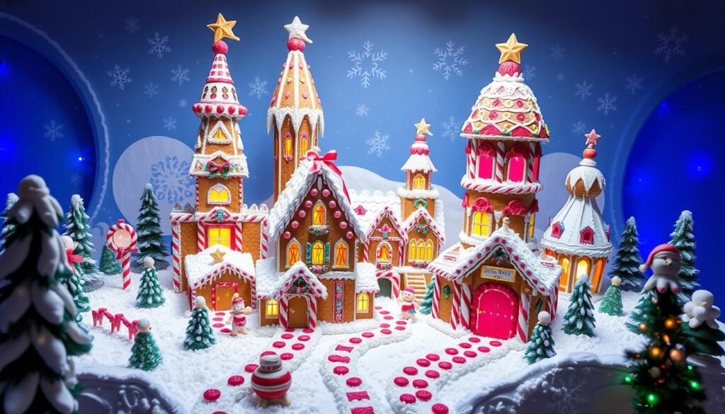 La Ciudad de Pan de Jengibre de Bergen Construye Magia Navidena