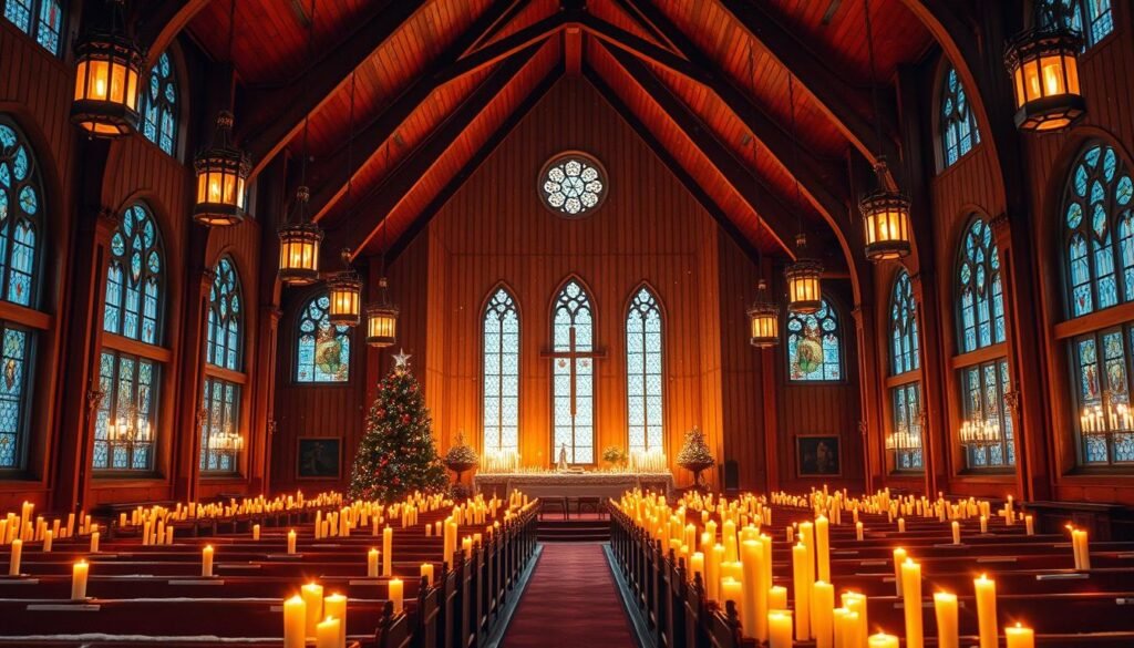 Las Iglesias Noruegas se Llenan de Luz de Velas en Nochebuena