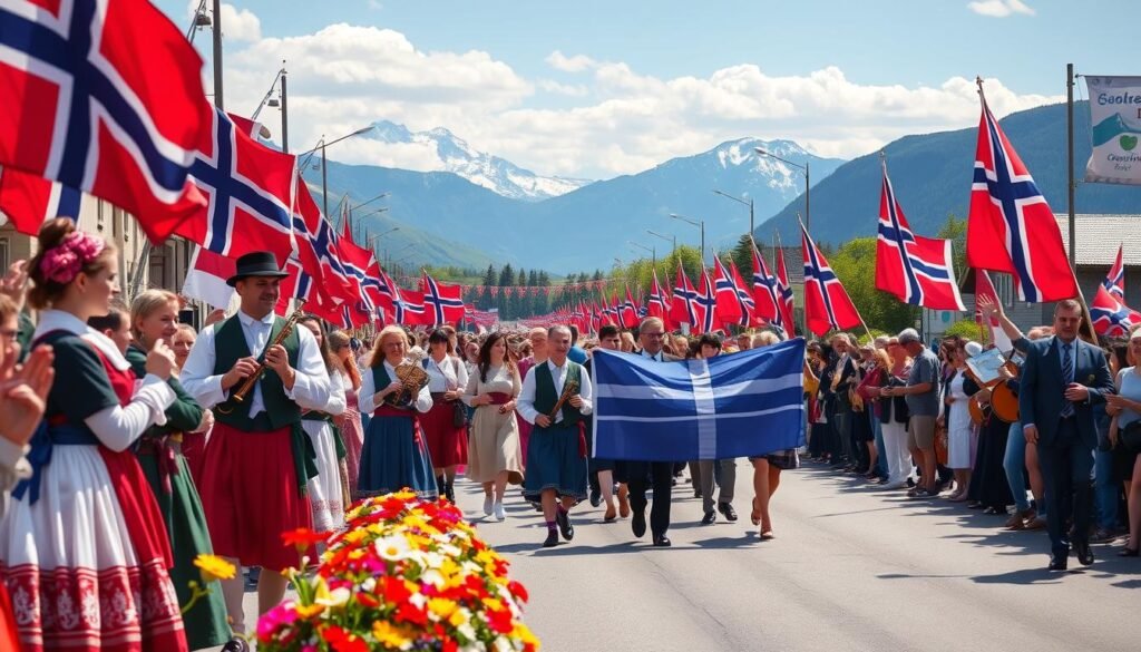 Música y Marchas en el Día Nacional de Noruega