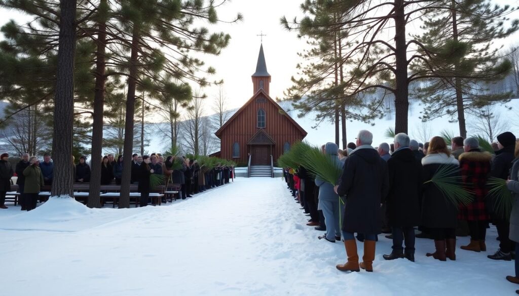 Servicios del Domingo de Ramos en Noruega